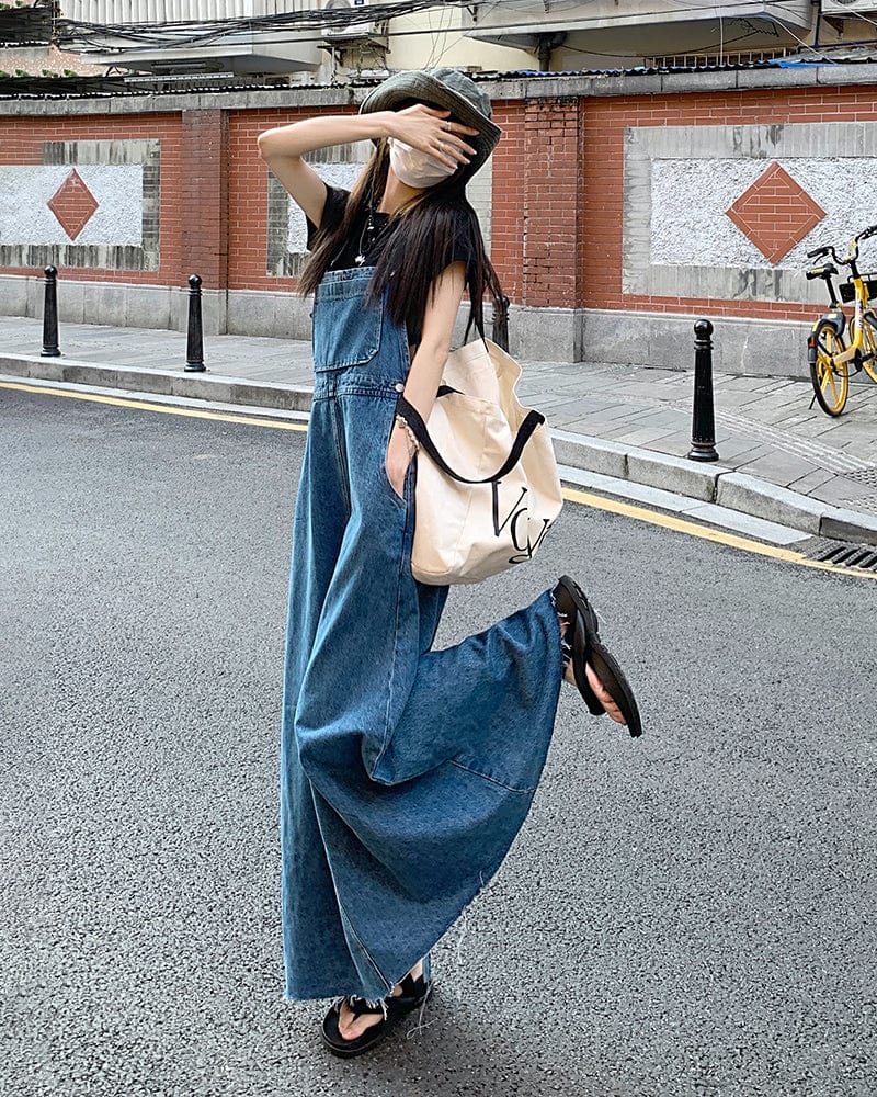 Buddhatrends Everywhere Denim Overall Dress