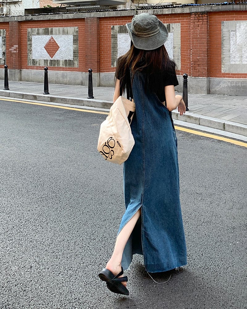 Buddhatrends Everywhere Denim Overall Dress