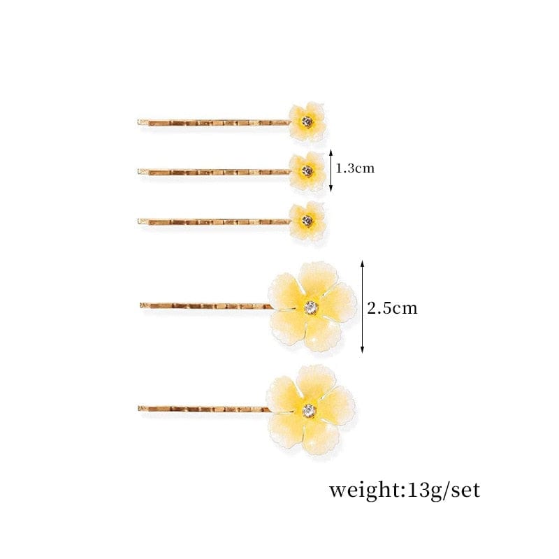 Buddhatrends Five Petals Flower Hairpin Set