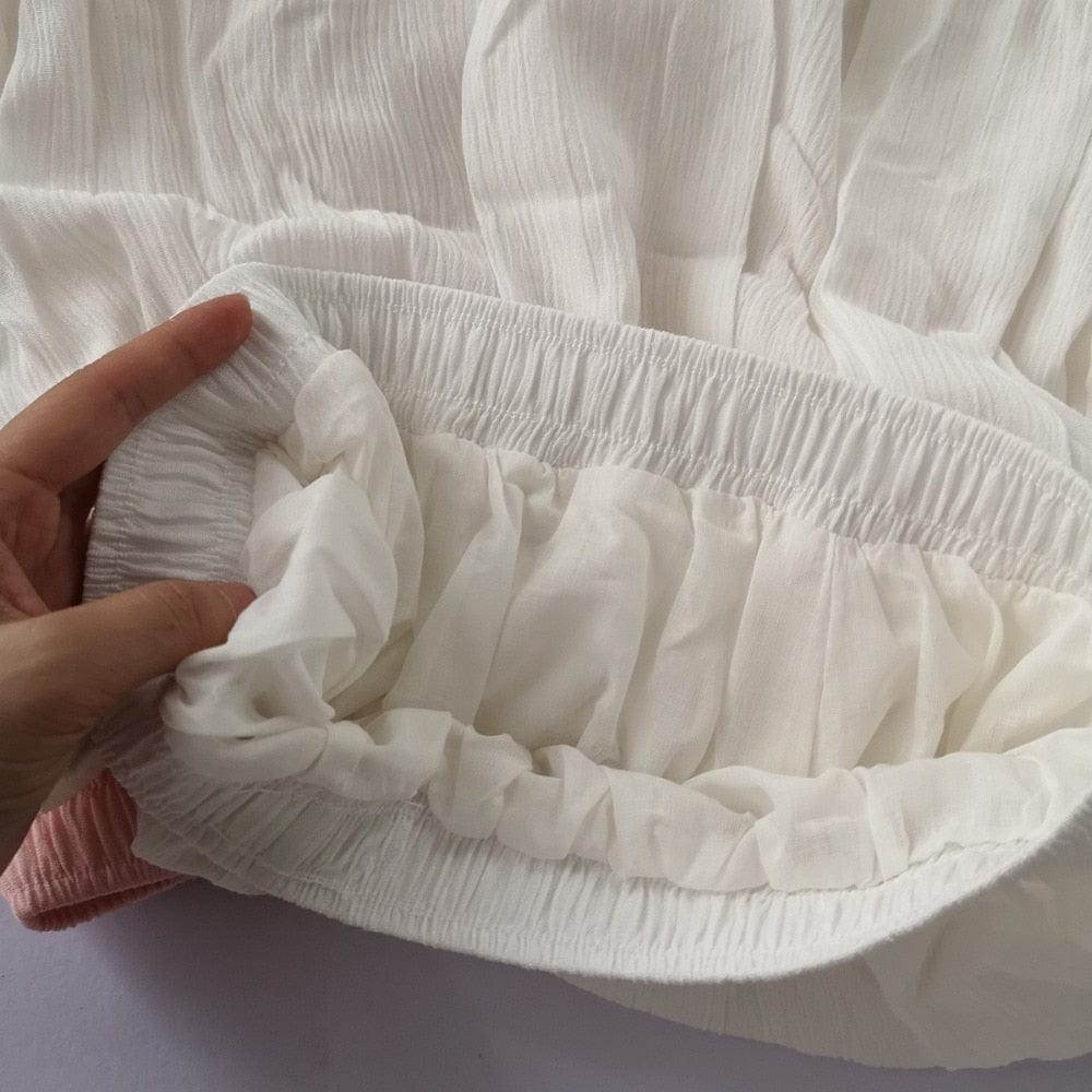 Buddhatrends Flowy High Waist Cotton Linen Skirt