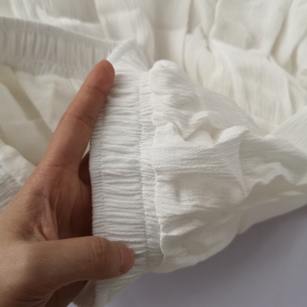 Buddhatrends Flowy High Waist Cotton Linen Skirt