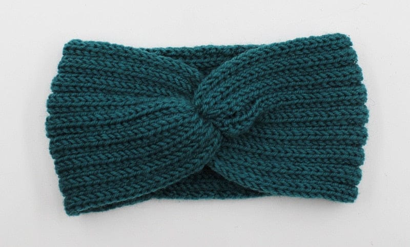 Buddhatrends Green Ear Knitted Knot Headband