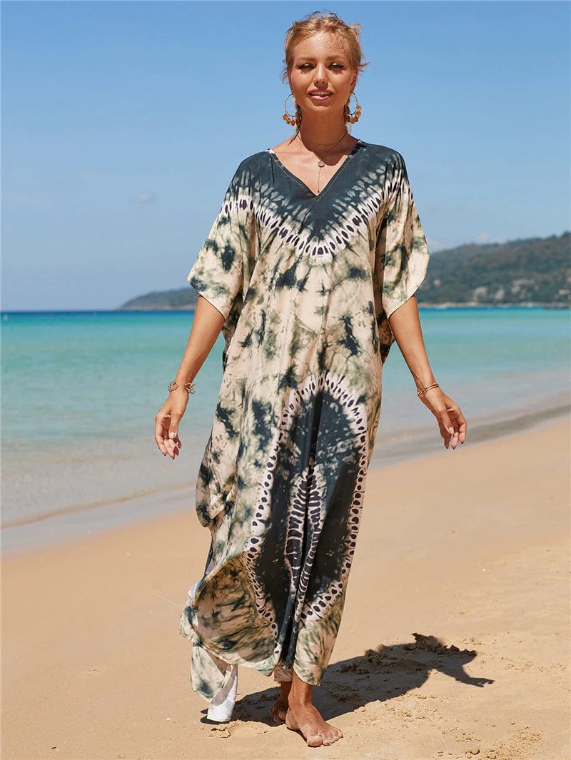 Buddhatrends Green / One Size Talina Green Tie Dye Dress