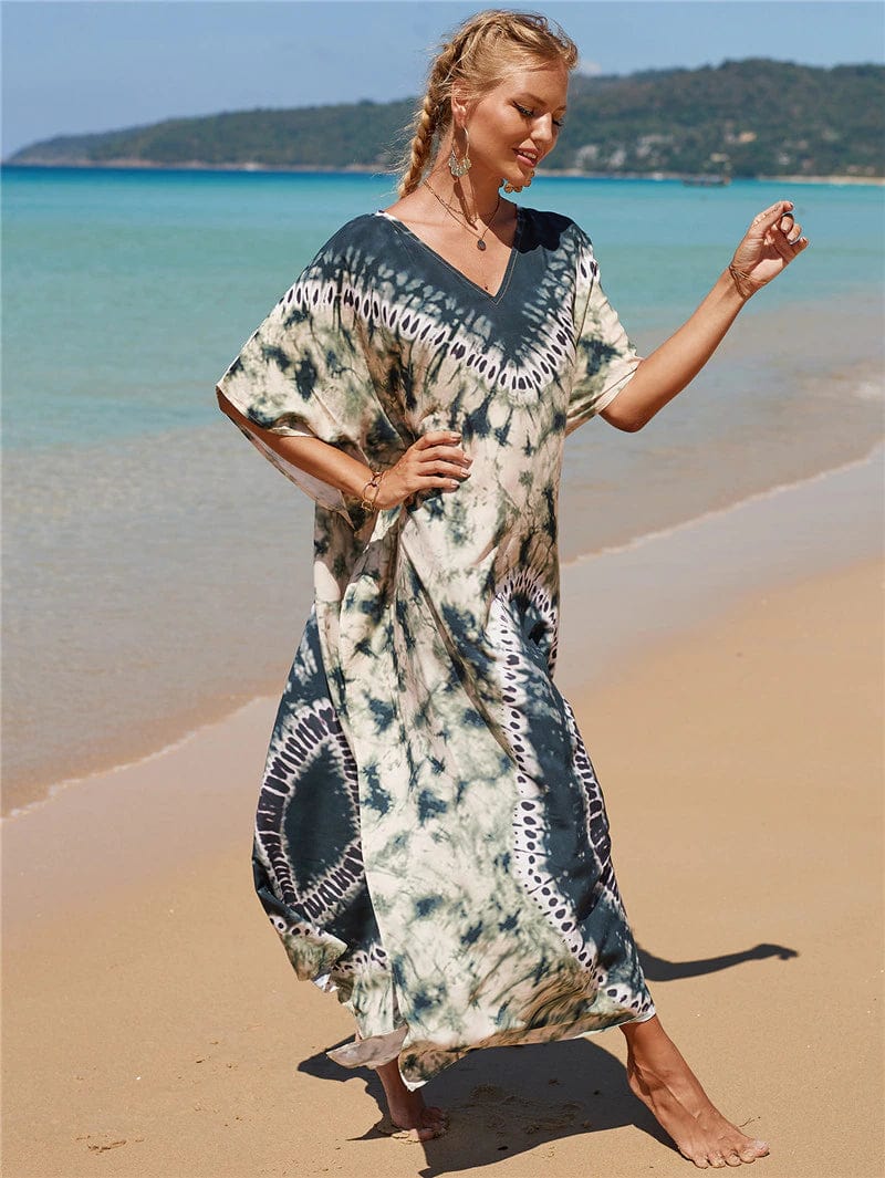 Buddhatrends Green / One Size Talina Green Tie Dye Dress