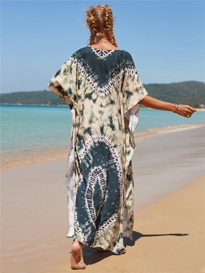 Buddhatrends Green / One Size Talina Green Tie Dye Dress