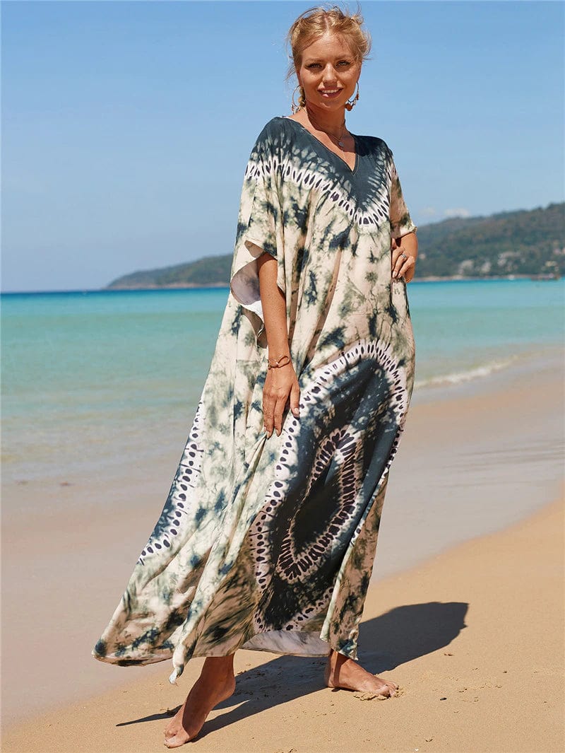 Buddhatrends Green / One Size Talina Green Tie Dye Dress