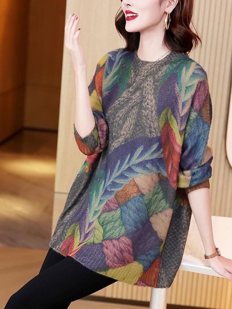 Buddhatrends Harajuku Knitted O-Neck Sweater