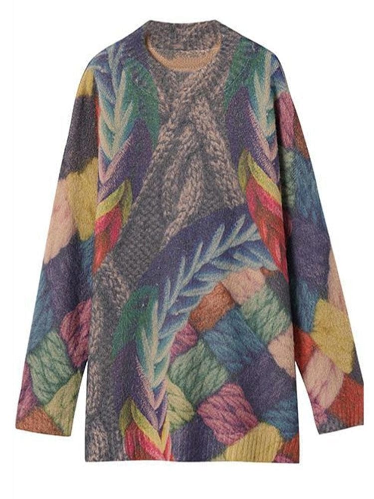 Buddhatrends Harajuku Knitted O-Neck Sweater