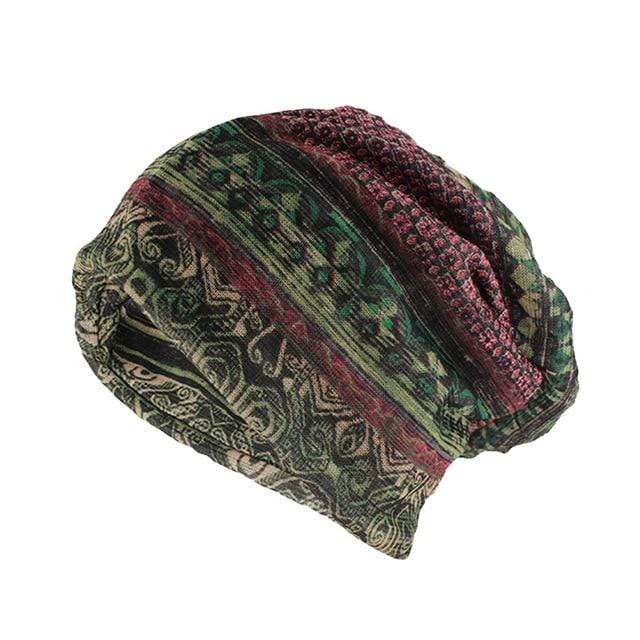 Buddhatrends Hats Green Mayan Beanie Hat