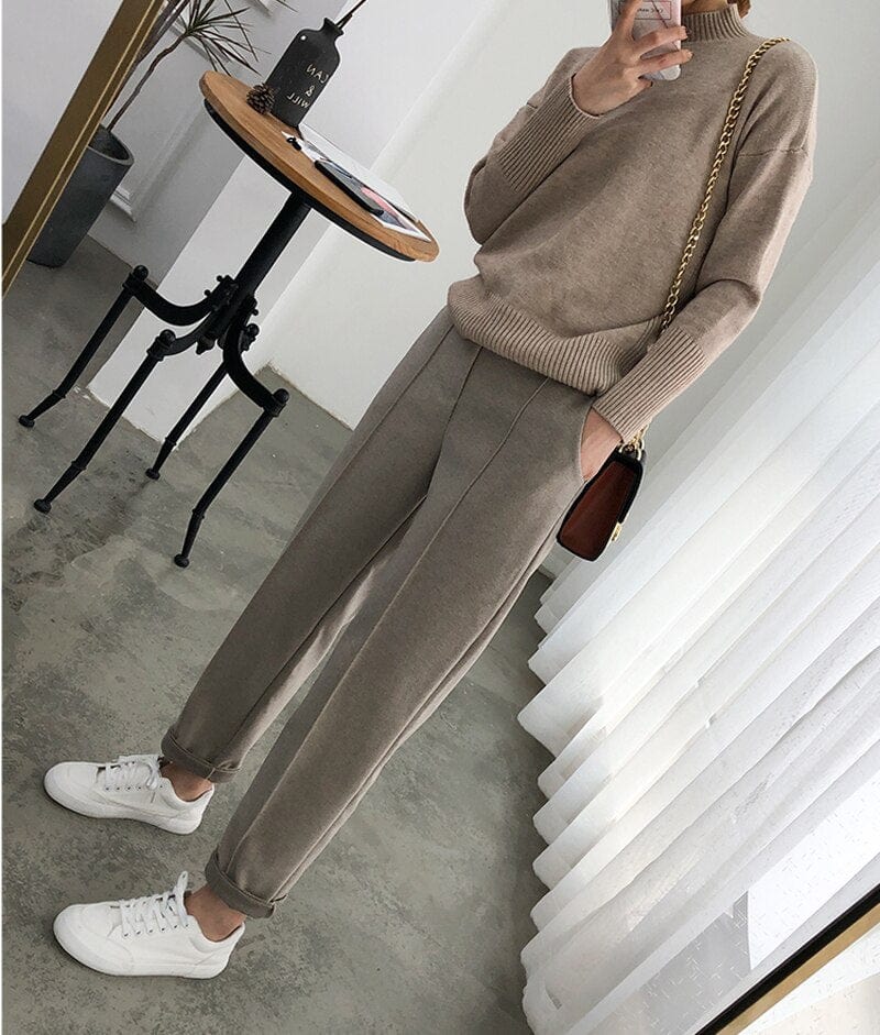 Buddhatrends High Waist Pencil Pants