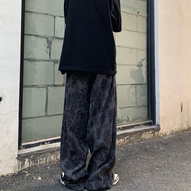 Buddhatrends High Waist Straight Wide Leg Pants