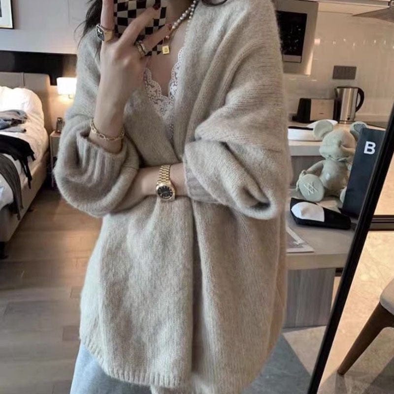 Buddhatrends Japan Style Lazy Knitted Cardigan