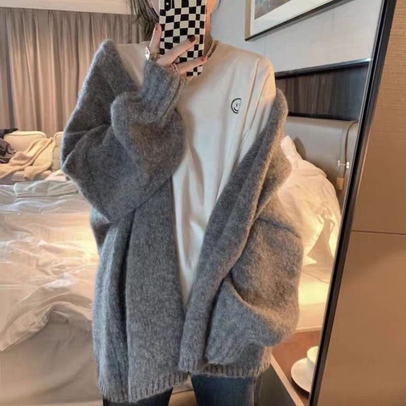 Buddhatrends Japan Style Lazy Knitted Cardigan