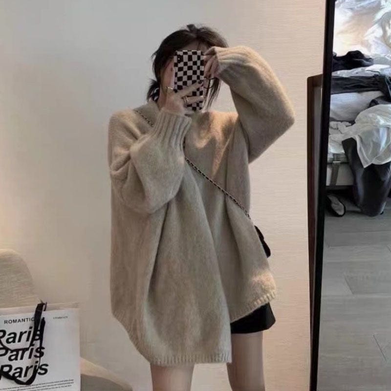 Buddhatrends Japan Style Lazy Knitted Cardigan