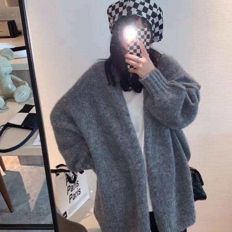 Buddhatrends Japan Style Lazy Knitted Cardigan