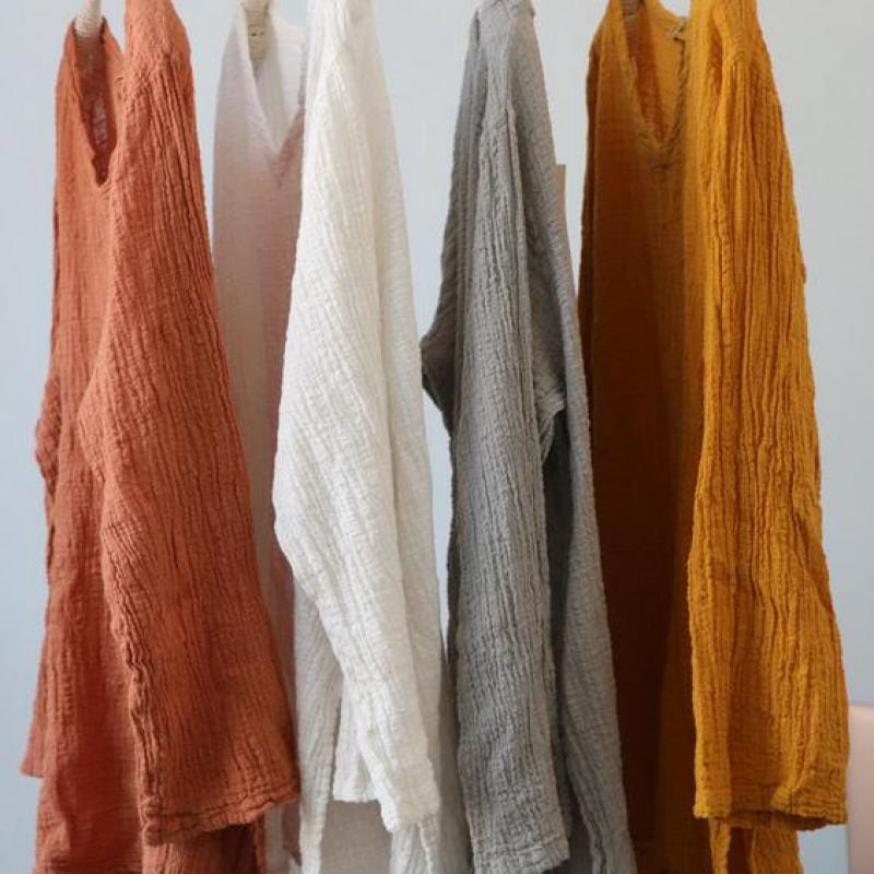 Buddhatrends Joss Linen Breathable V-neck Blouse