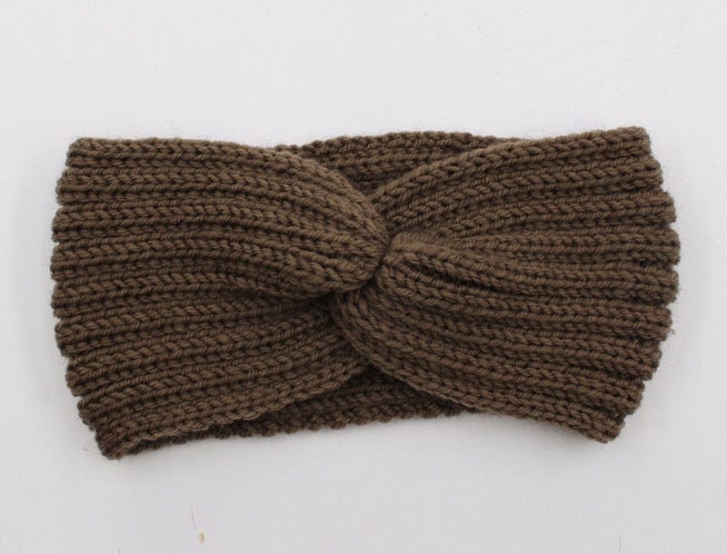 Buddhatrends Khaki Ear Knitted Knot Headband