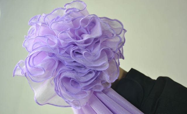 Buddhatrends Lavender / 85CM Length Boho Ruffled Chiffon Skirt