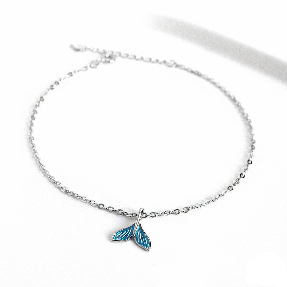 Buddhatrends Mermaid Tail 925 Sterling Silver Anklet