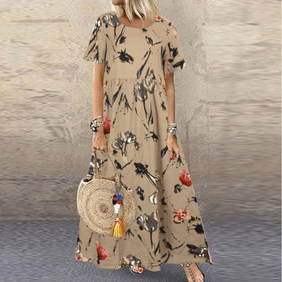 Buddhatrends Molana Bohemian Floral Printed Dress