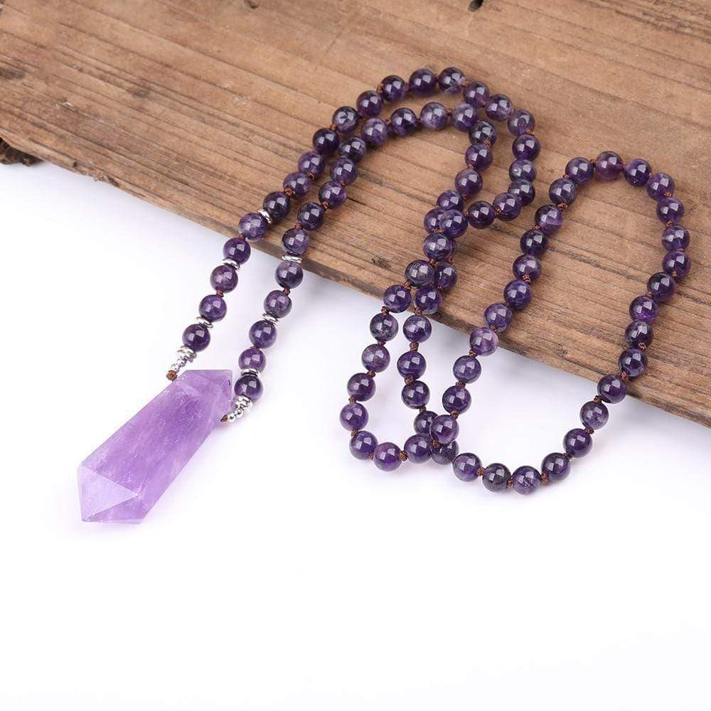 Buddhatrends Necklace Natural Purple Yoga Necklace
