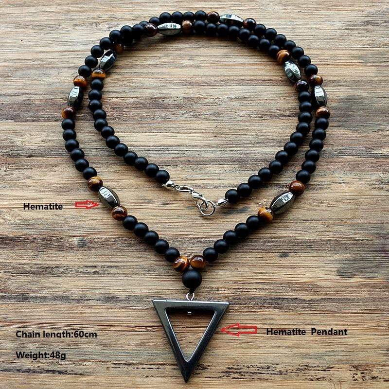 Buddhatrends Necklace Tiger Eye & Hematite Beaded Necklace