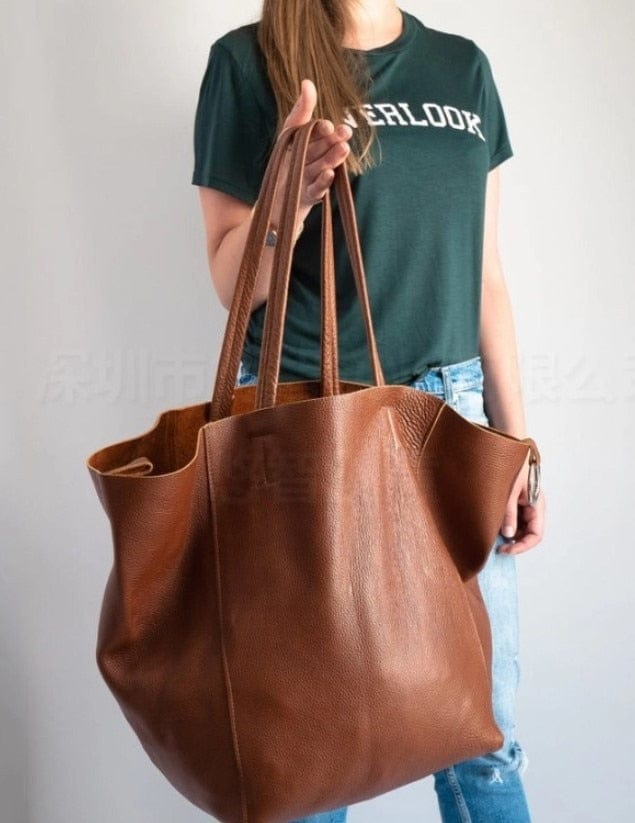 Buddhatrends Over Large Pu Leather Shoulder Bag