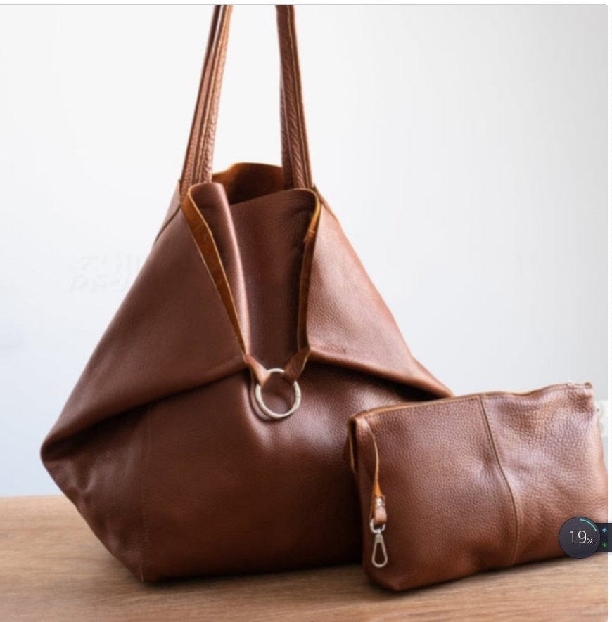 Buddhatrends Over Large Pu Leather Shoulder Bag