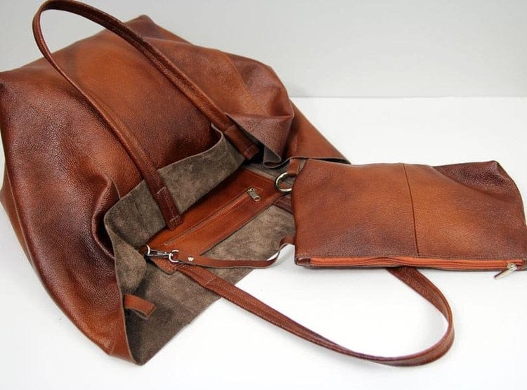Buddhatrends Over Large Pu Leather Shoulder Bag