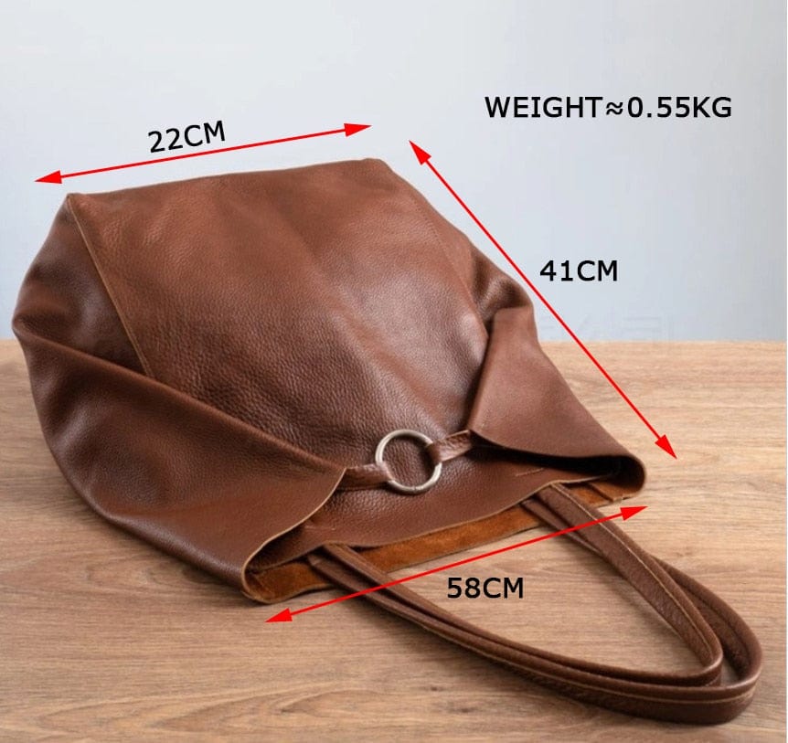 Buddhatrends Over Large Pu Leather Shoulder Bag