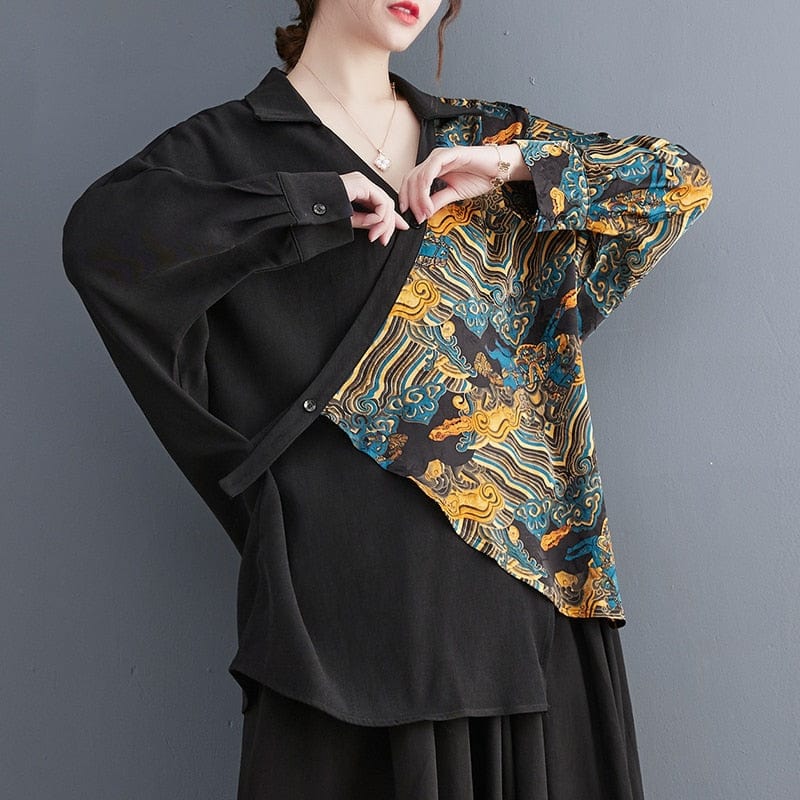 Buddhatrends Oversized Printed Blouse + pants