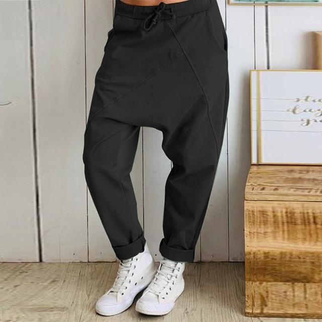 Buddhatrends Pants Black / S Street View Oversized harem Pants