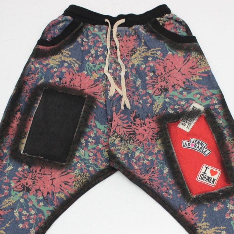 Buddhatrends Patchwork Hipster Harem Pants