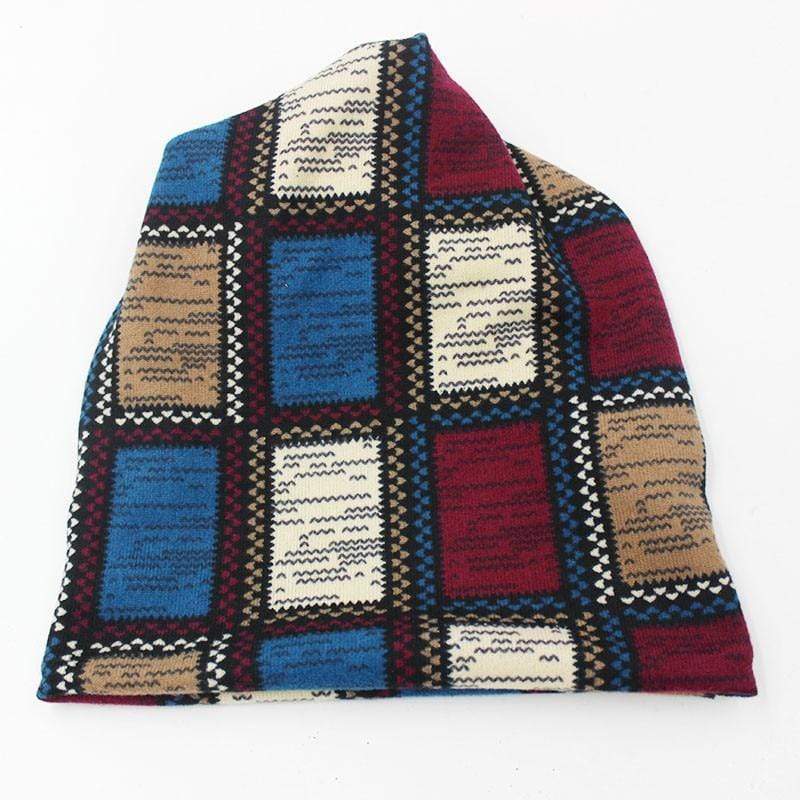 Buddhatrends Patchwork Print Beanie Hat