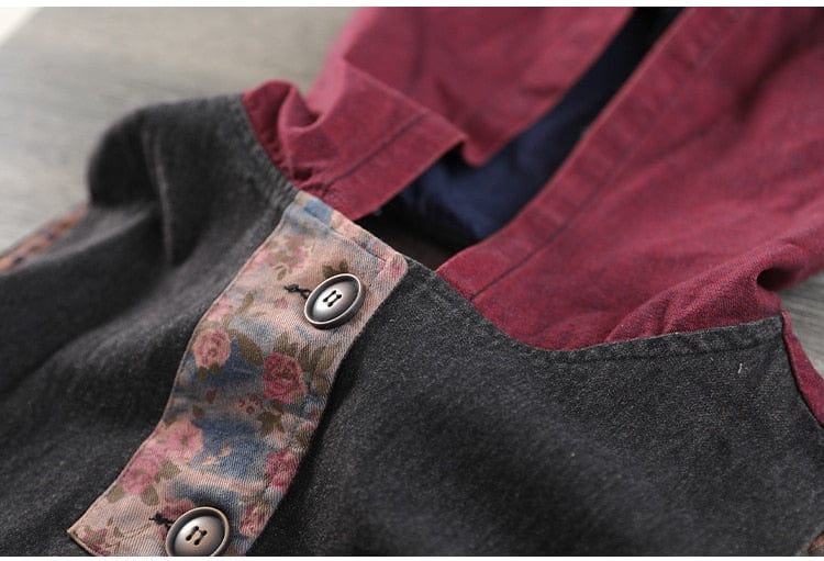 Buddhatrends Patchwork Punk Denim Vest