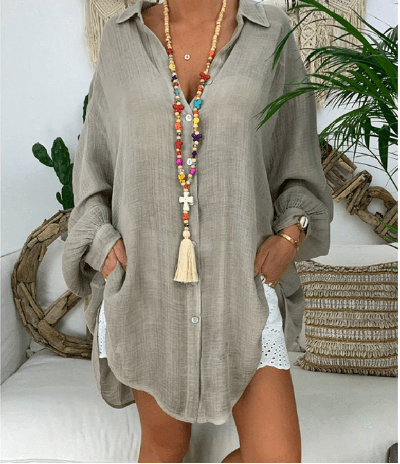 Buddhatrends Peace Plus Size Oversized Shirt