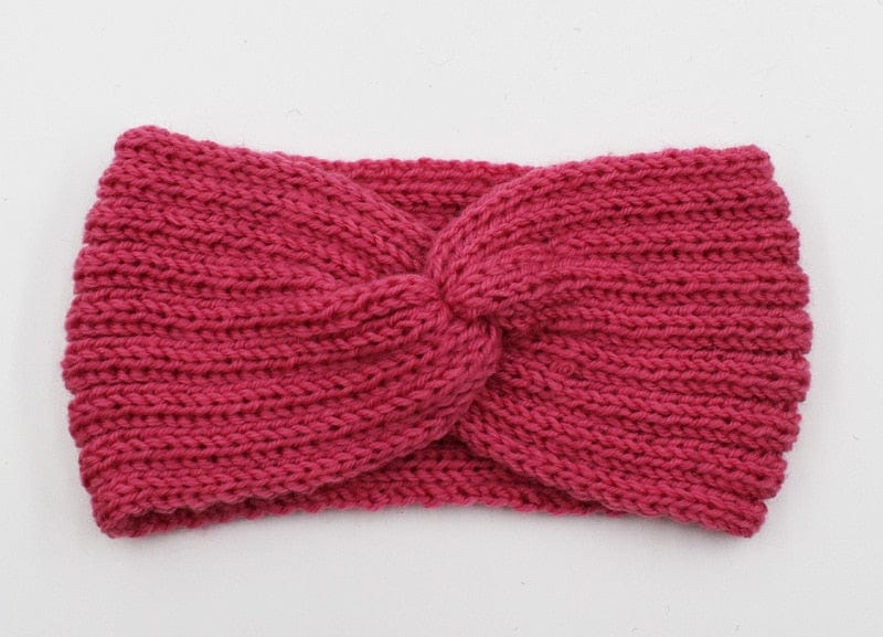 Buddhatrends Pink Ear Knitted Knot Headband