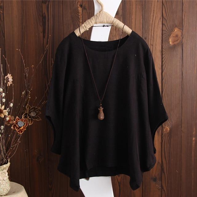 Buddhatrends S / Black Elena Batwing Sleeve T-Shirt