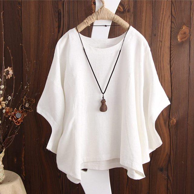 Buddhatrends S / Off White Elena Batwing Sleeve T-Shirt