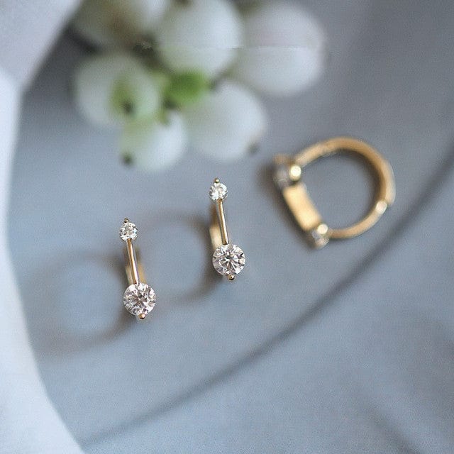 Buddhatrends stud earring 2 / Gold Nikka 925 Sterling Silver Earrings ready
