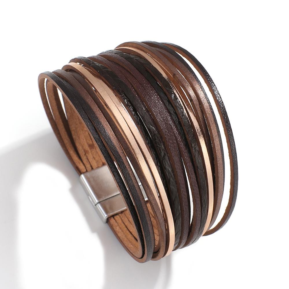 Buddhatrends stye 12 Boho Multilayer Mint Leather Bracelet