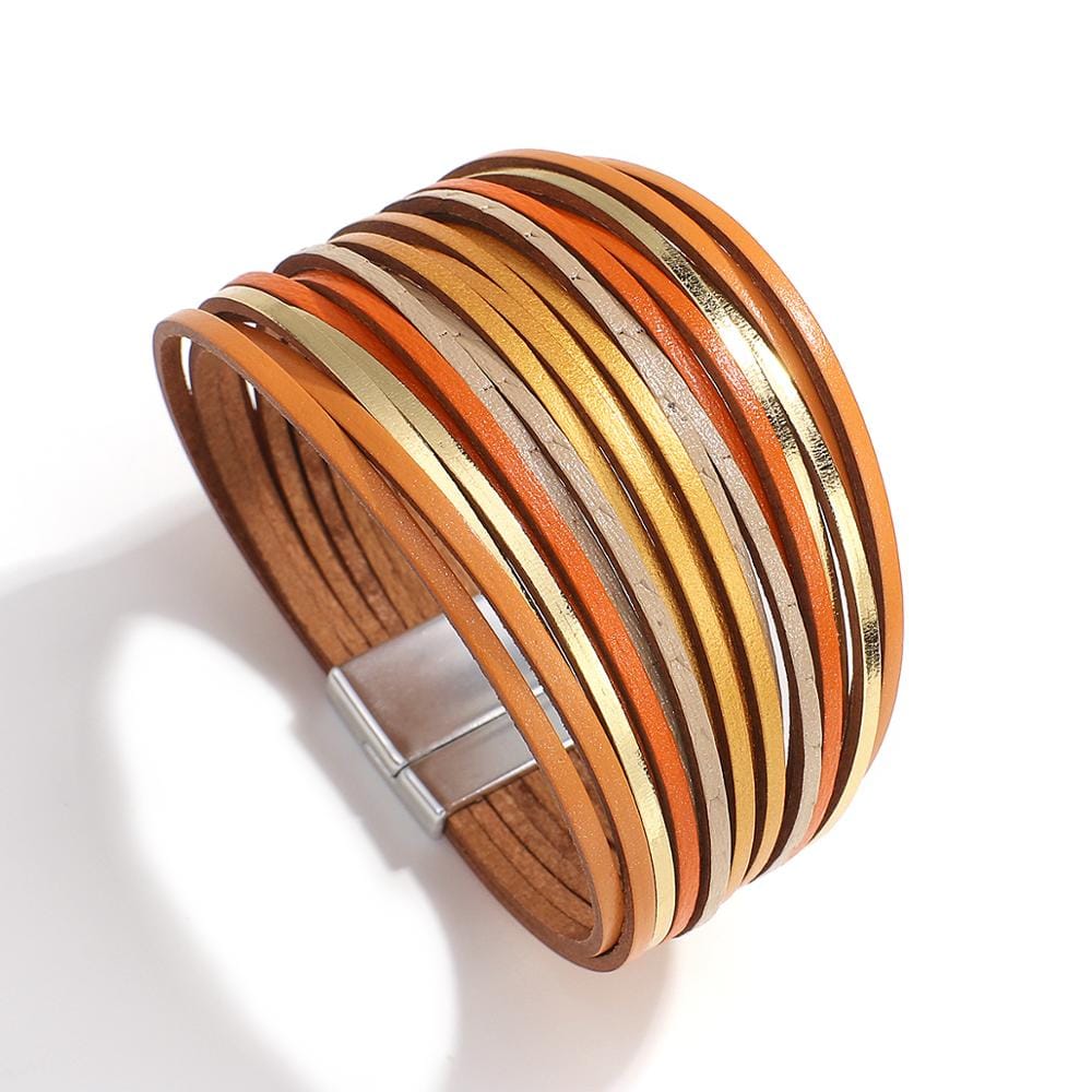 Buddhatrends stye 8 Boho Multilayer Mint Leather Bracelet