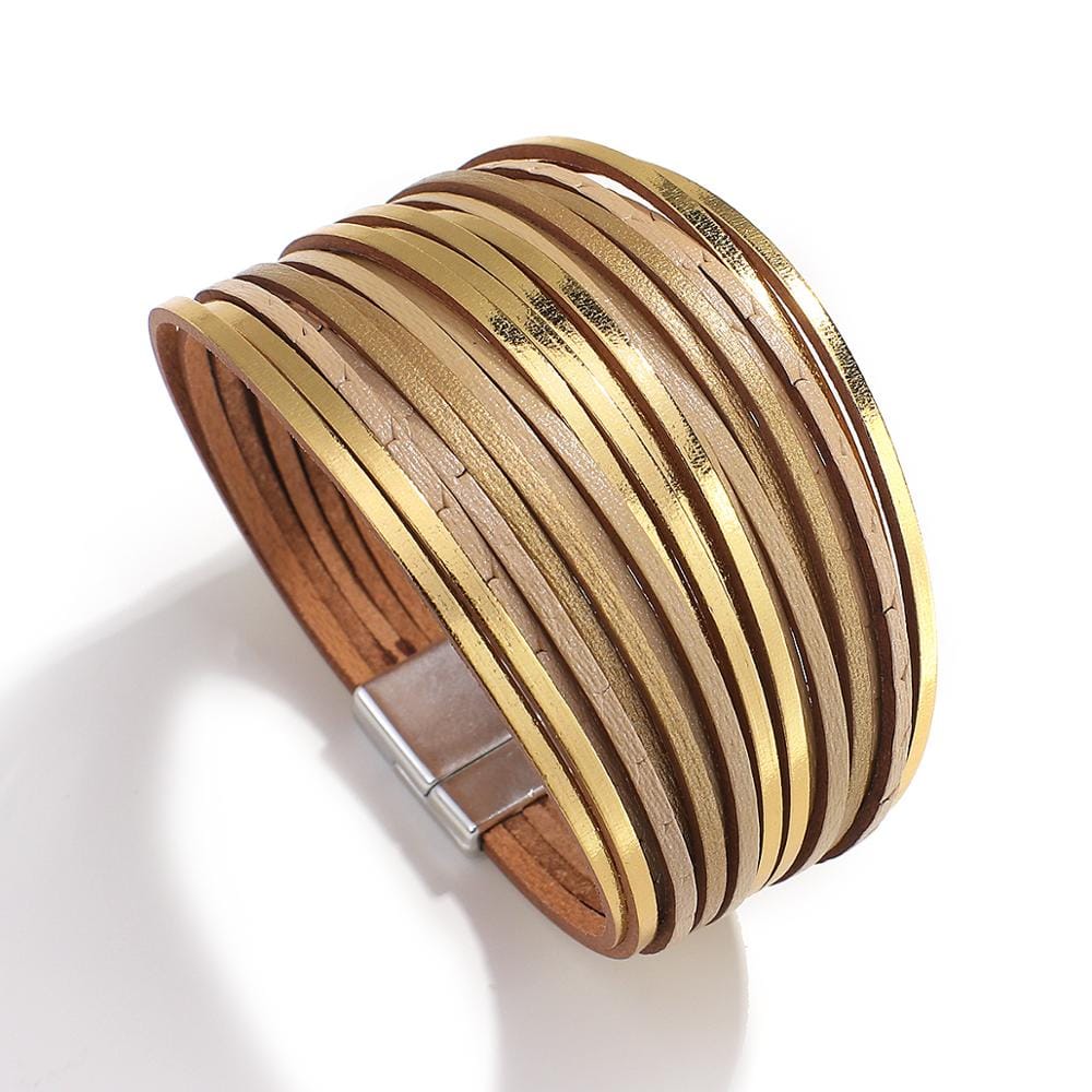 Buddhatrends stye 9 Boho Multilayer Mint Leather Bracelet