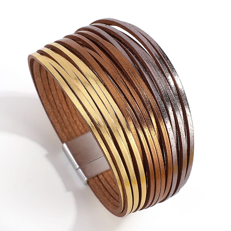 Buddhatrends style 2 Boho Multilayer Mint Leather Bracelet