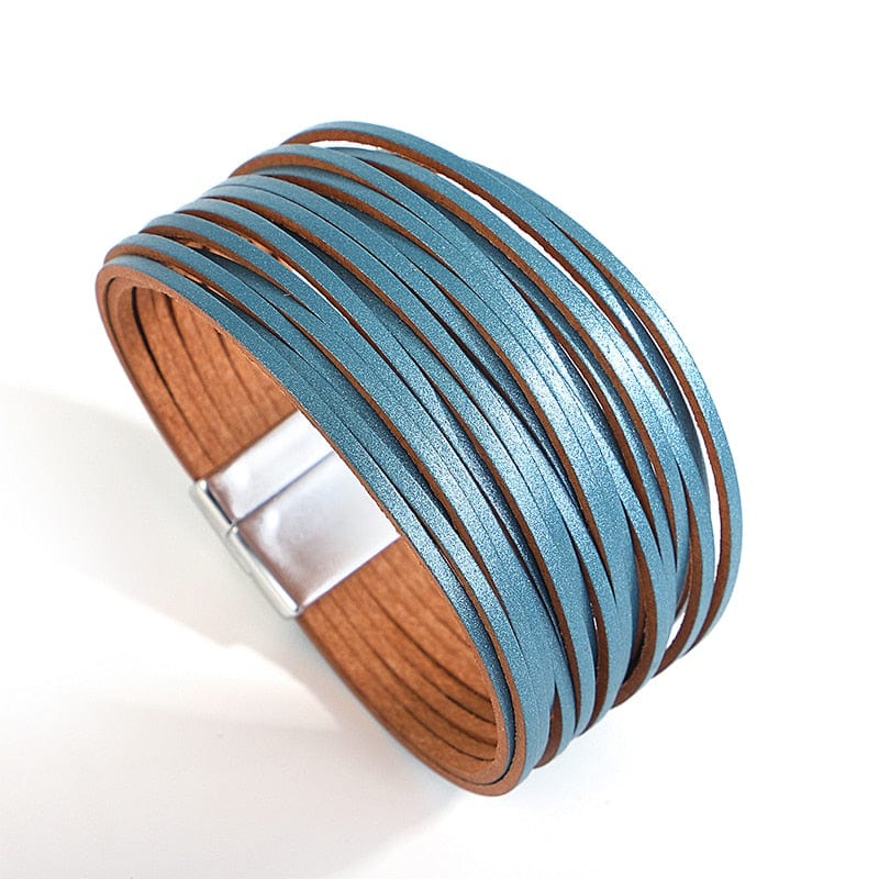 Buddhatrends style 4 Boho Multilayer Mint Leather Bracelet
