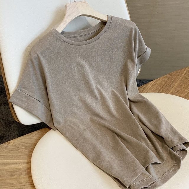 Buddhatrends T-Shirt Coffee / L Summer Cotton and hemp T-shirt