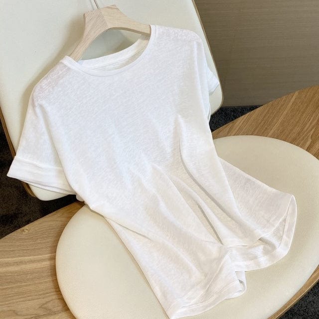 Buddhatrends T-Shirt White / L Summer Cotton and hemp T-shirt
