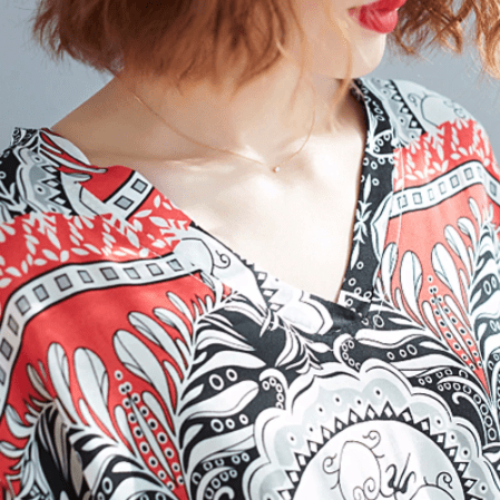 Buddhatrends Tribal Mandala Kaftan Dress