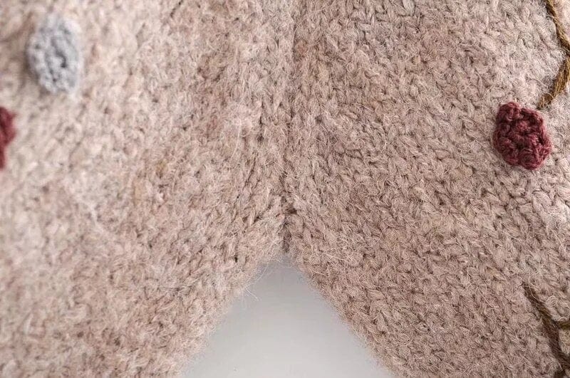 Buddhatrends Vintage Beading Knitted Sweater