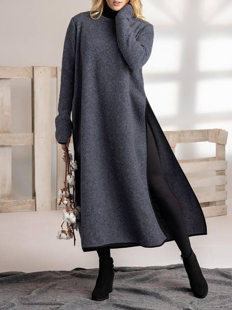 Buddhatrends Vintage Split Sweatshirt Dress